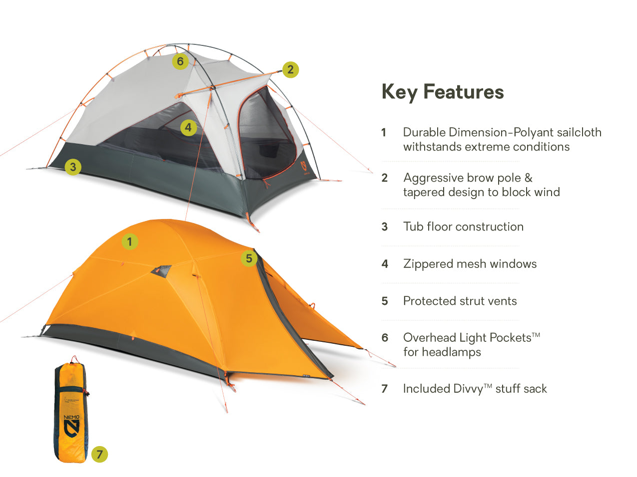 Nemo Kunai 2P 3-4 Season Backpacking Tent (2025)