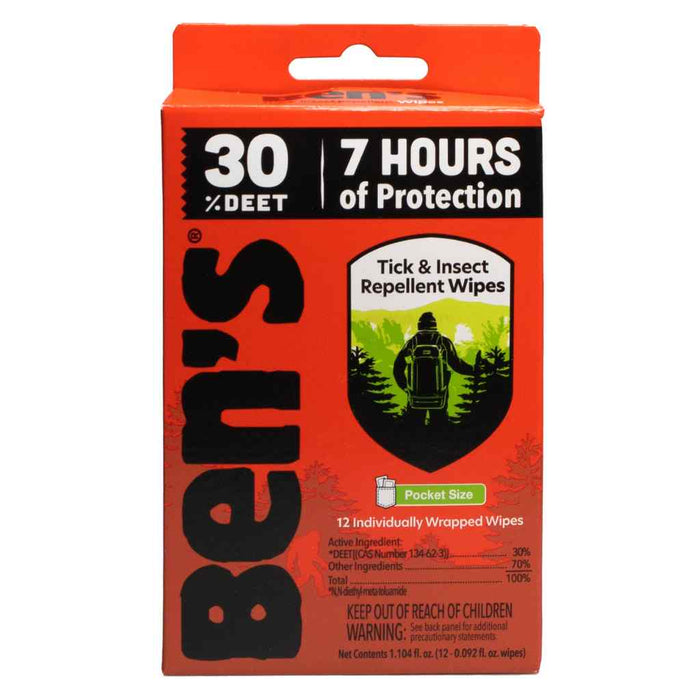 Ben's 30 Tick & Insect Repellent Wipes