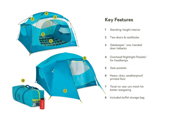 Nemo Aurora Highrise™ Camping Tent - 6 person