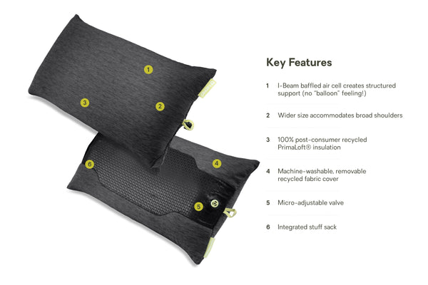 Nemo Fillo™ Elite Wide Ultralight Backpacking Pillow