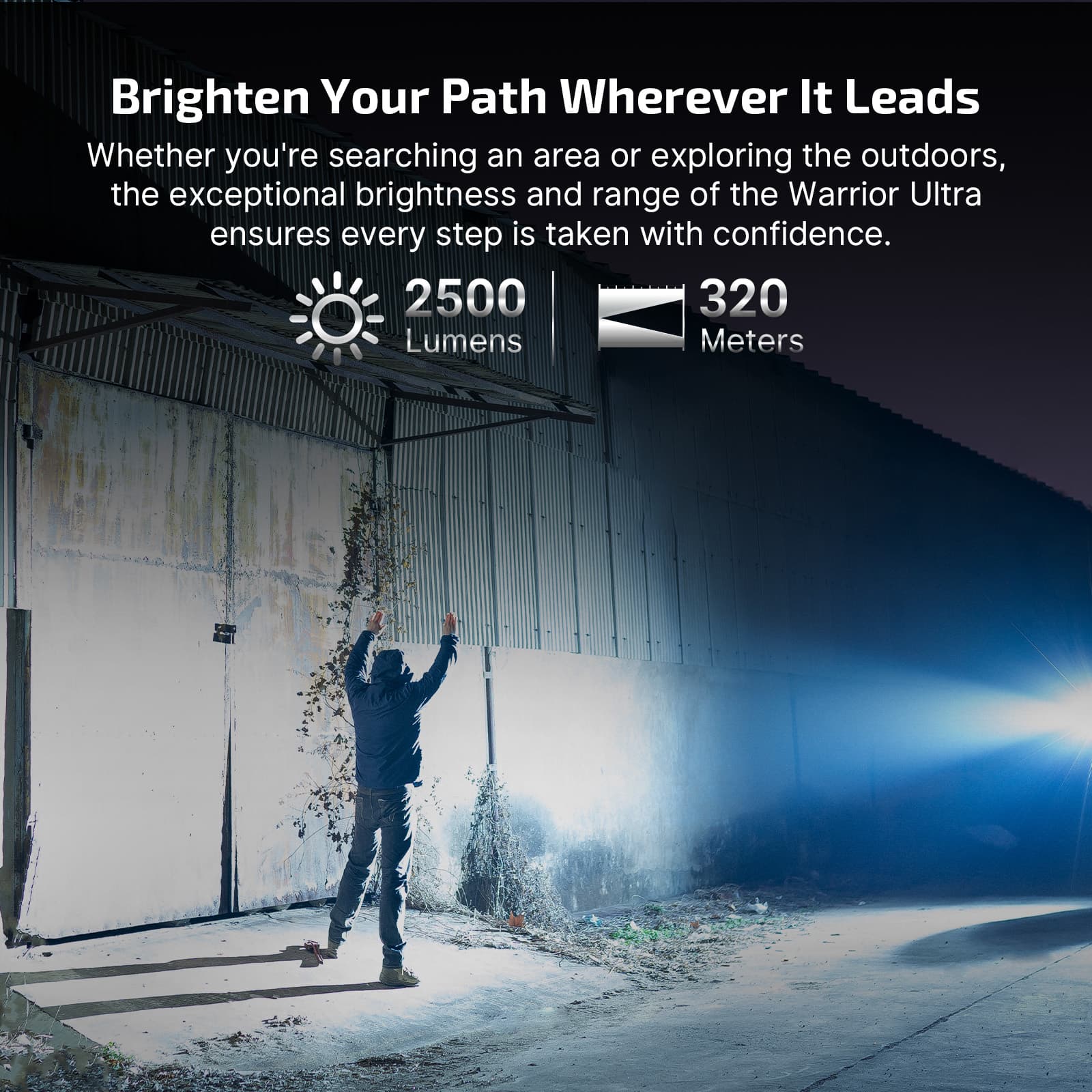 Olight Warrior Ultra 2500 Lumens Tactical Flashlight with OAL Material