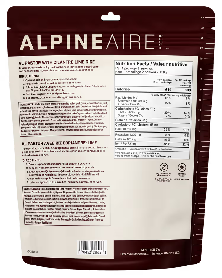 AlpineAire Al Pastor With Cilantro Lime Rice - 2 Servings