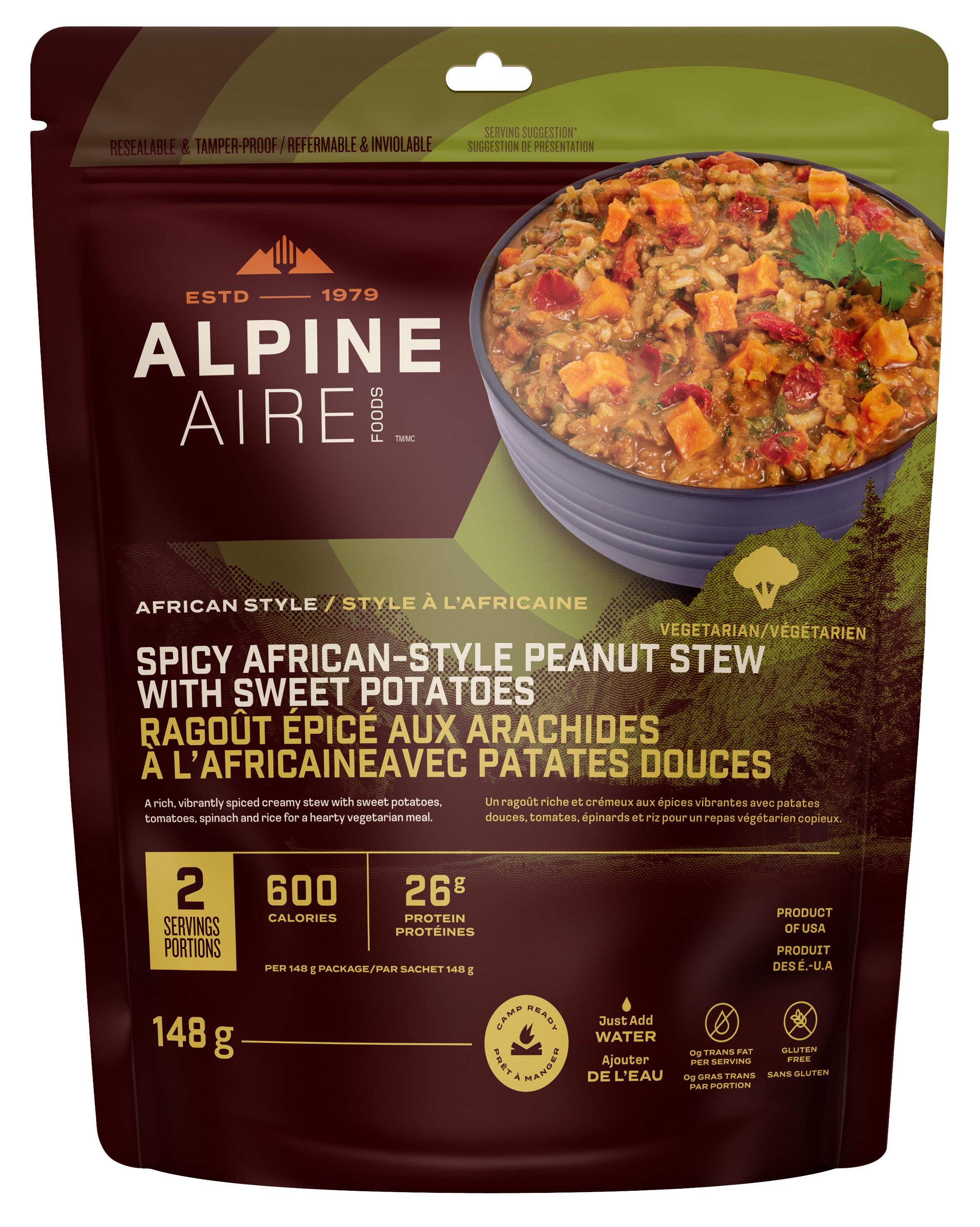 AlpineAire Foods Spicy African Peanut Stew with Sweet Potatoes