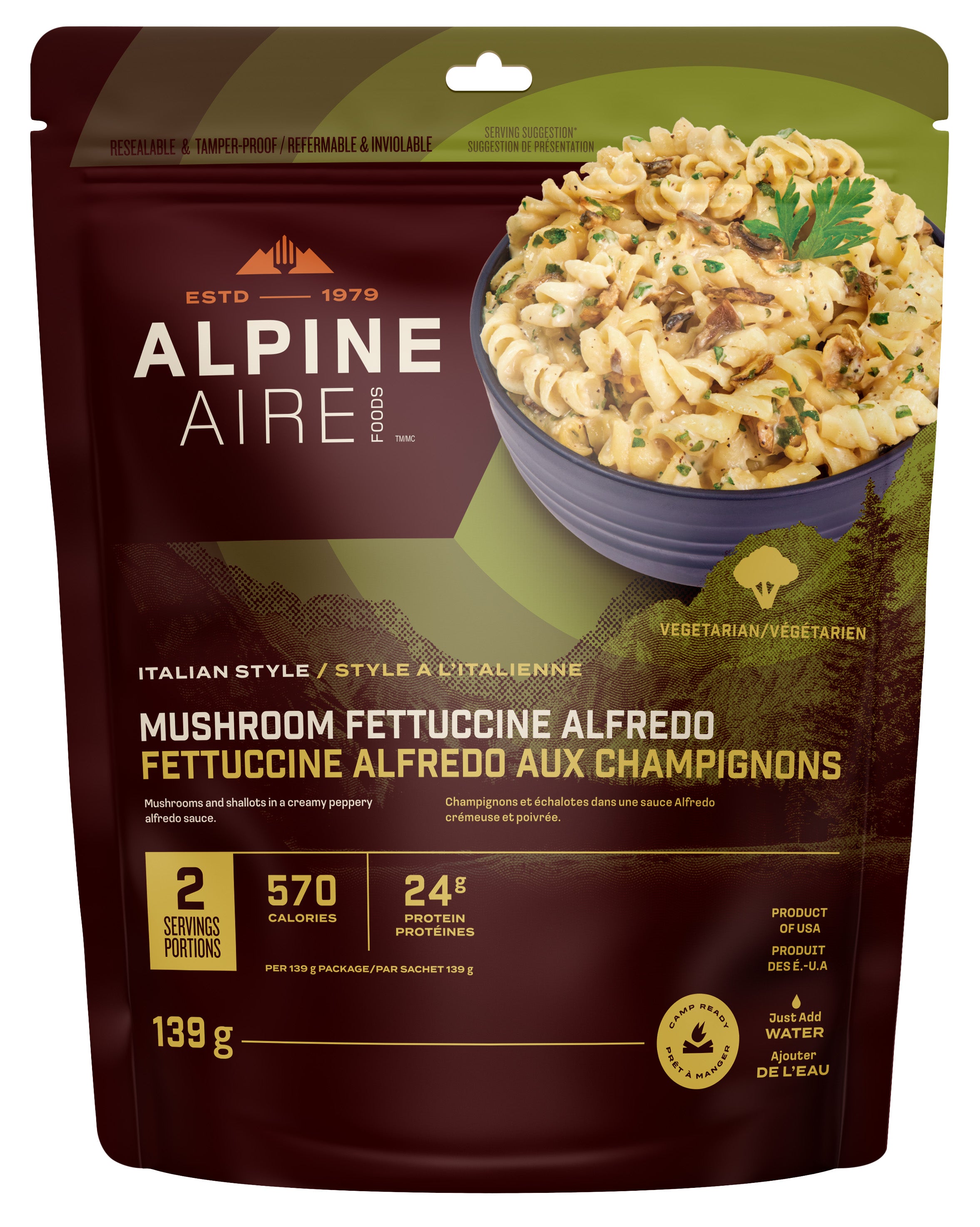 AlpineAire Wild Mushroom Fettucine Alfredo