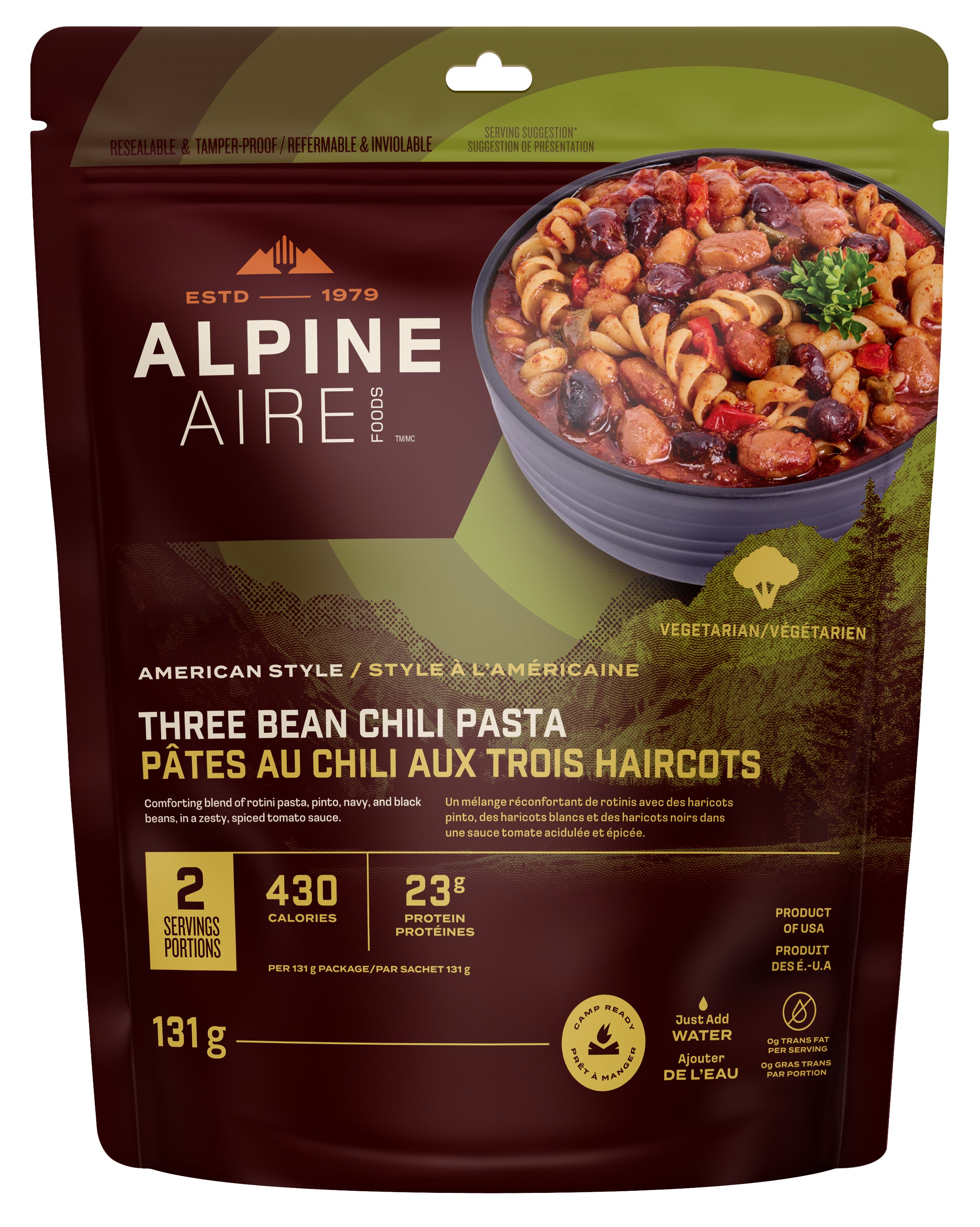 AlpineAire Three Bean Chili Pasta