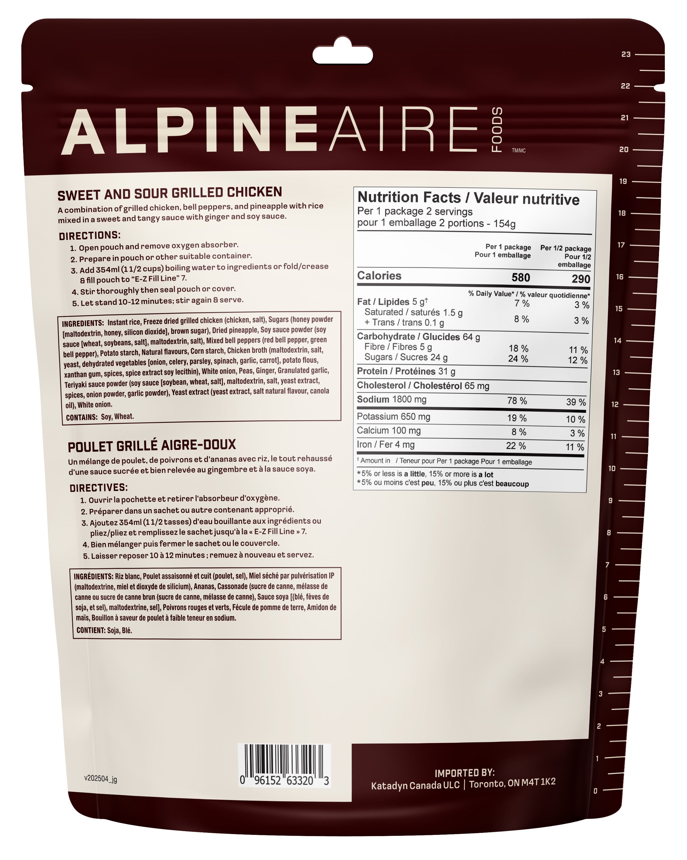 AlpineAire Sweet and Sour Grilled Chicken and Rice