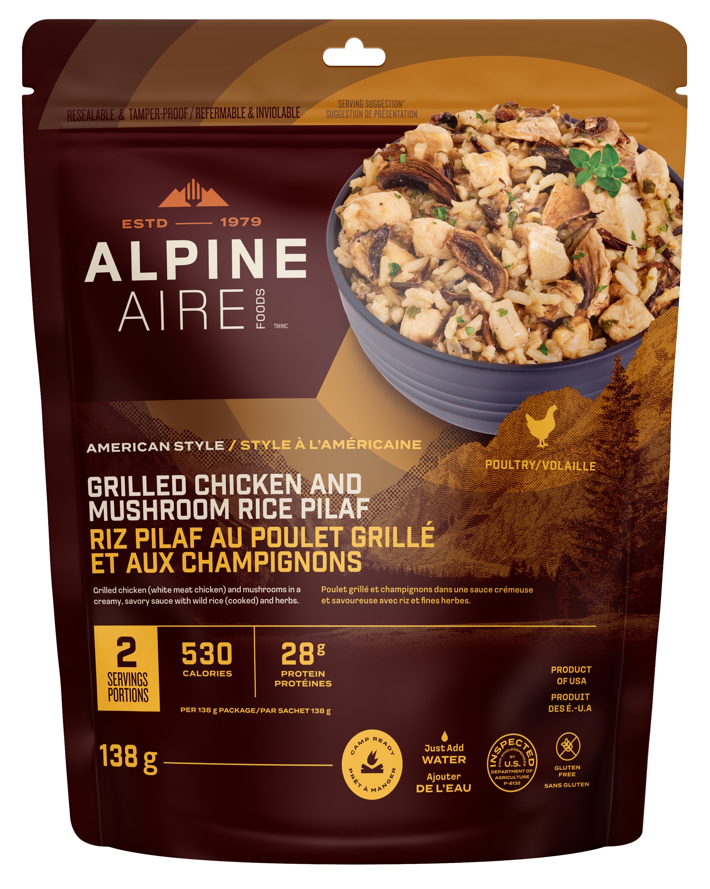AlpineAire Grilled Chicken and Mushroom Wild Rice Pilaf