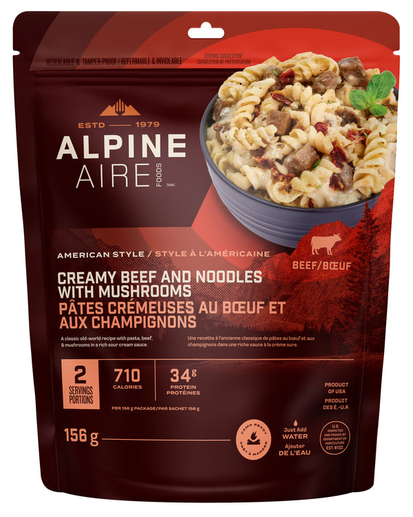 AlpineAire Creamy Beef & Noodles with Mushrooms