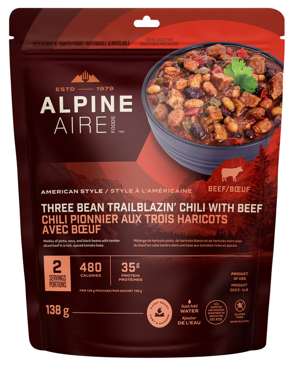 AlpineAire Three Bean Trailblazin Chili With Beef