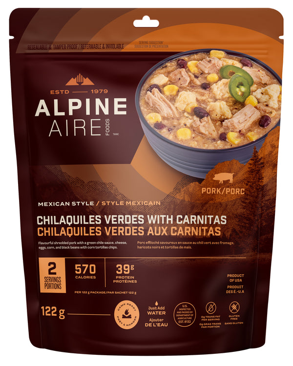 AlpineAire Chilaquiles Verdes with Carnitas - 2 servings