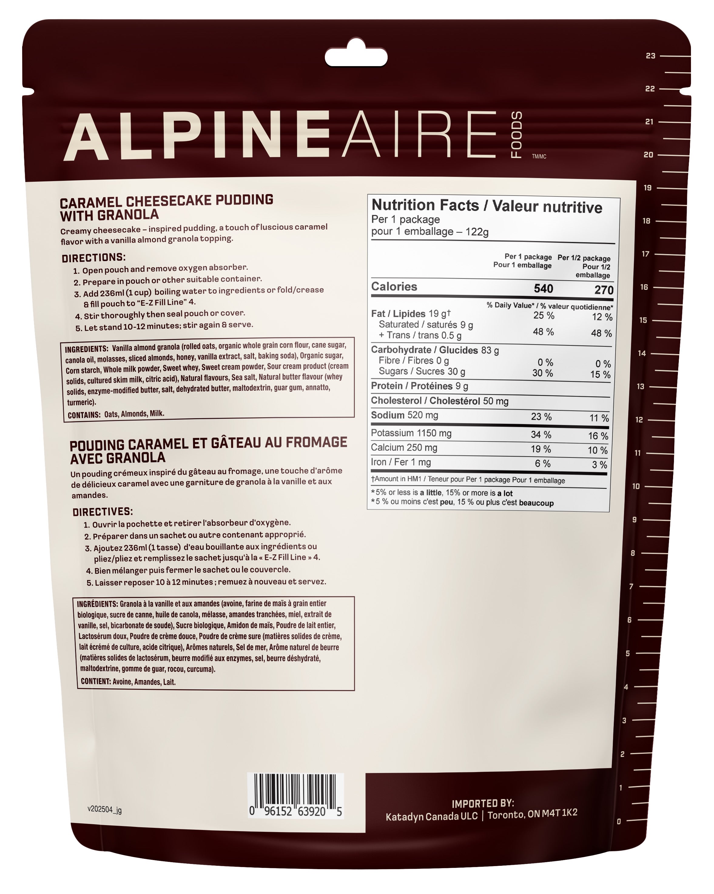 AlpineAire Caramel Cheesecake Pudding w/ Granola