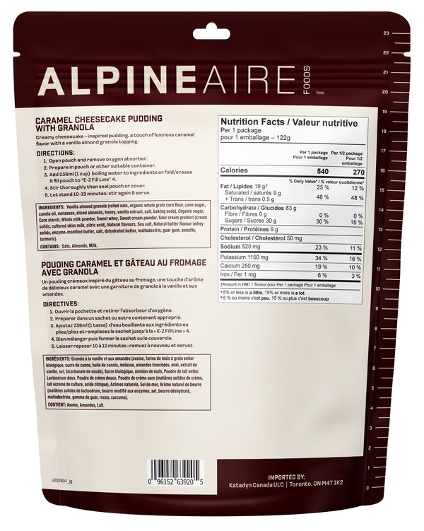 AlpineAire Caramel Cheesecake Pudding w/ Granola