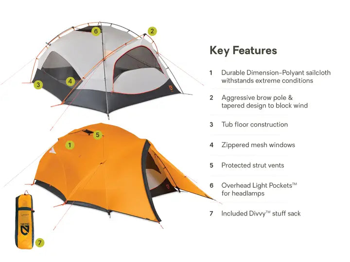 Nemo Kunai 3P 3-4 Season Backpacking Tent