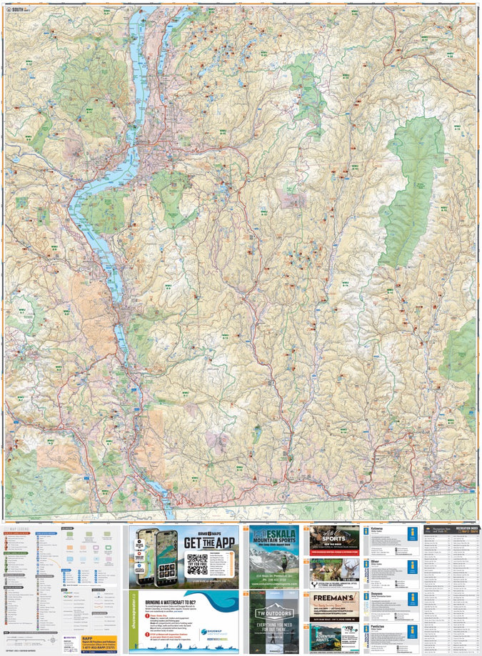BRMB Okanagan Valley & Shuswap BC Waterproof Map 3rd Ed.