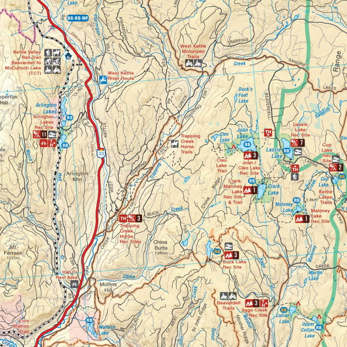 BRMB Okanagan Valley & Shuswap BC Waterproof Map 3rd Ed.