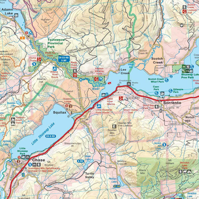 BRMB Okanagan Valley & Shuswap BC Waterproof Map 3rd Ed.