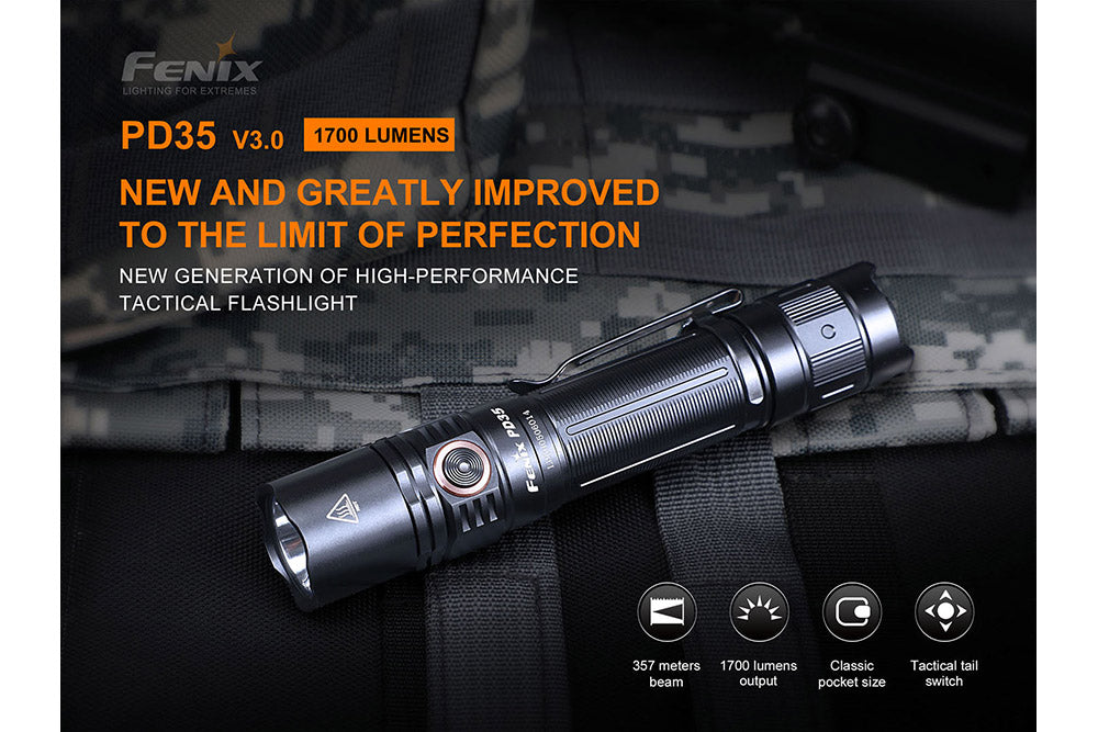 Fenix PD35 Flashlight V3.0 Tactical Flashlight