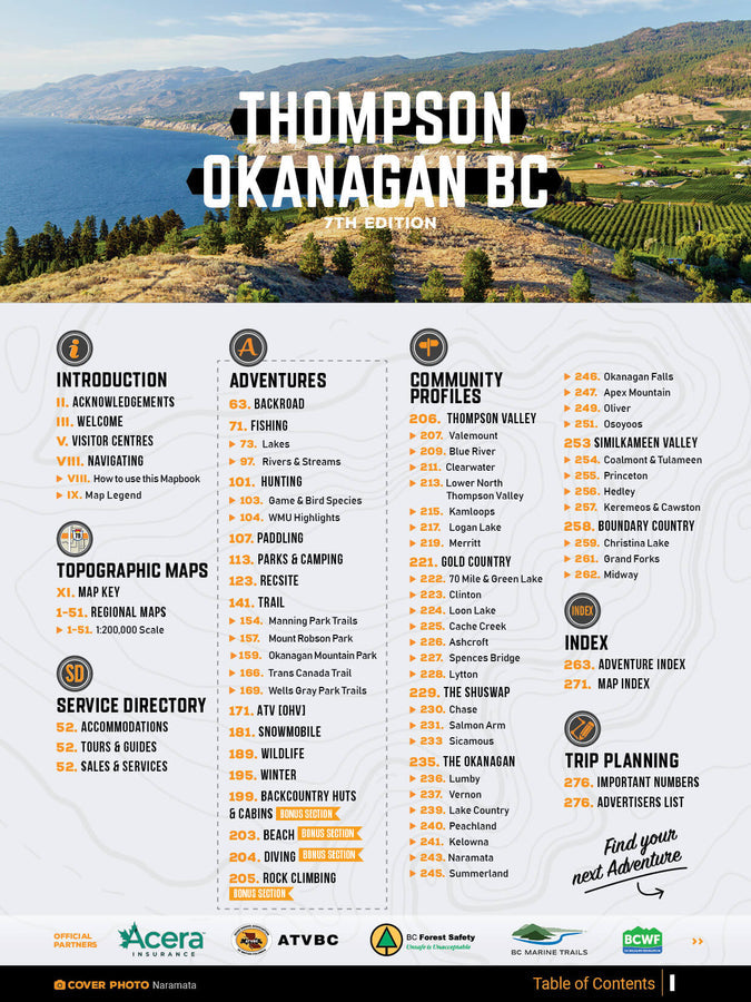 BRMB Thompson Okanagan BC Mapbook 7th Ed.
