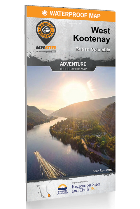 BRMB West Kootenay BC Waterproof Map-3rd Edition