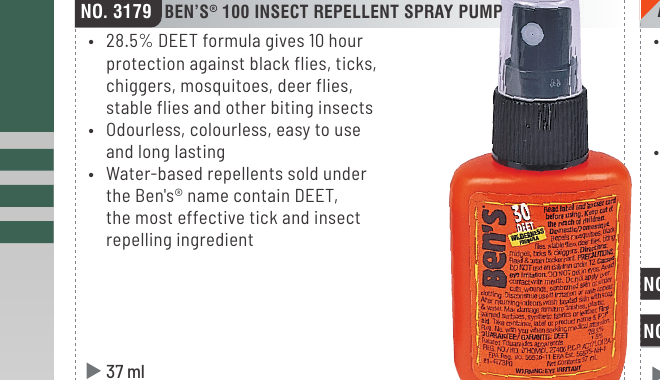 Bens 100 Insect Repellent Spray 37ml