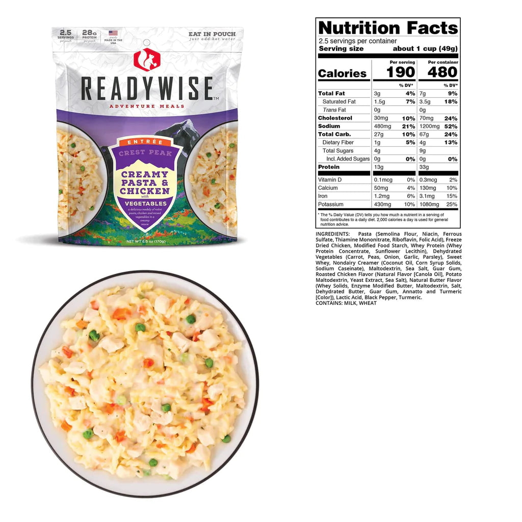 Readywise Crest Peak Creamy Pasta & Chicken