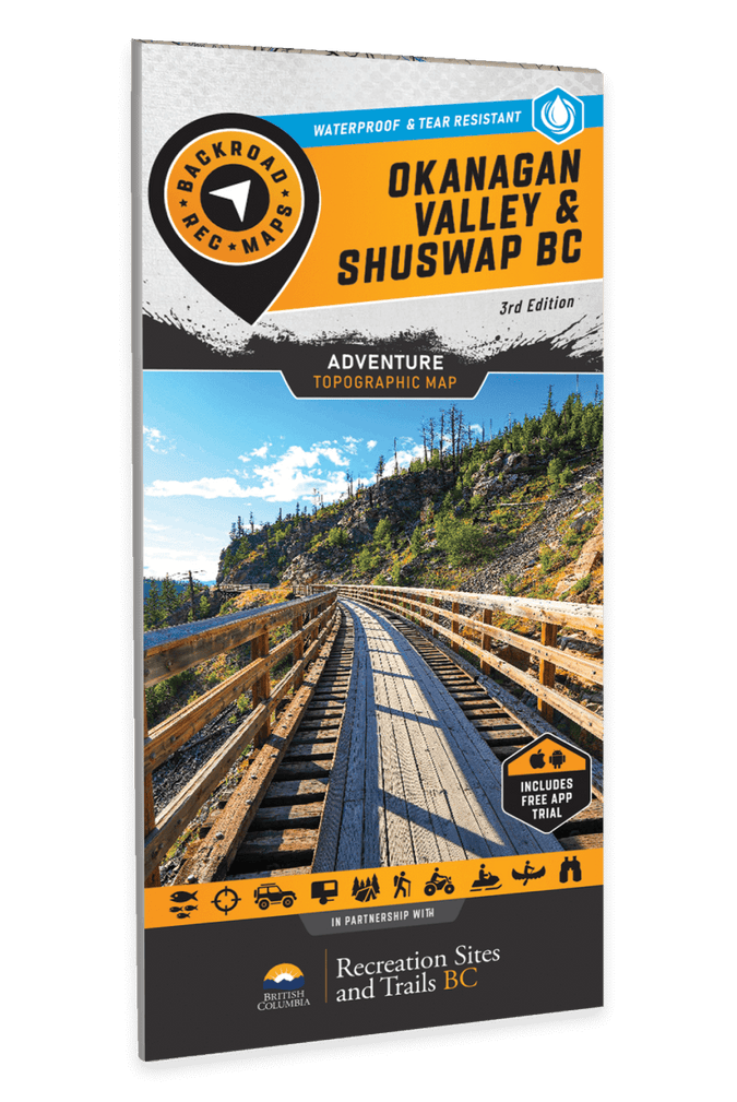 BRMB Okanagan Valley & Shuswap BC Waterproof Map 3rd Ed.