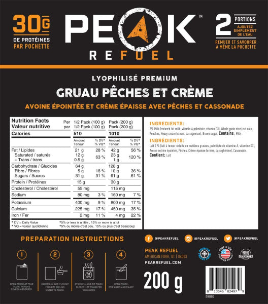 Peak Refuel - Creamy Peaches and Oats