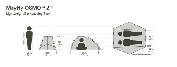 two man tent dimensions Nemo Mayfly OSMO™ 2P
