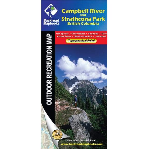 Campbell River and Strathcona Park BC Waterproof Map