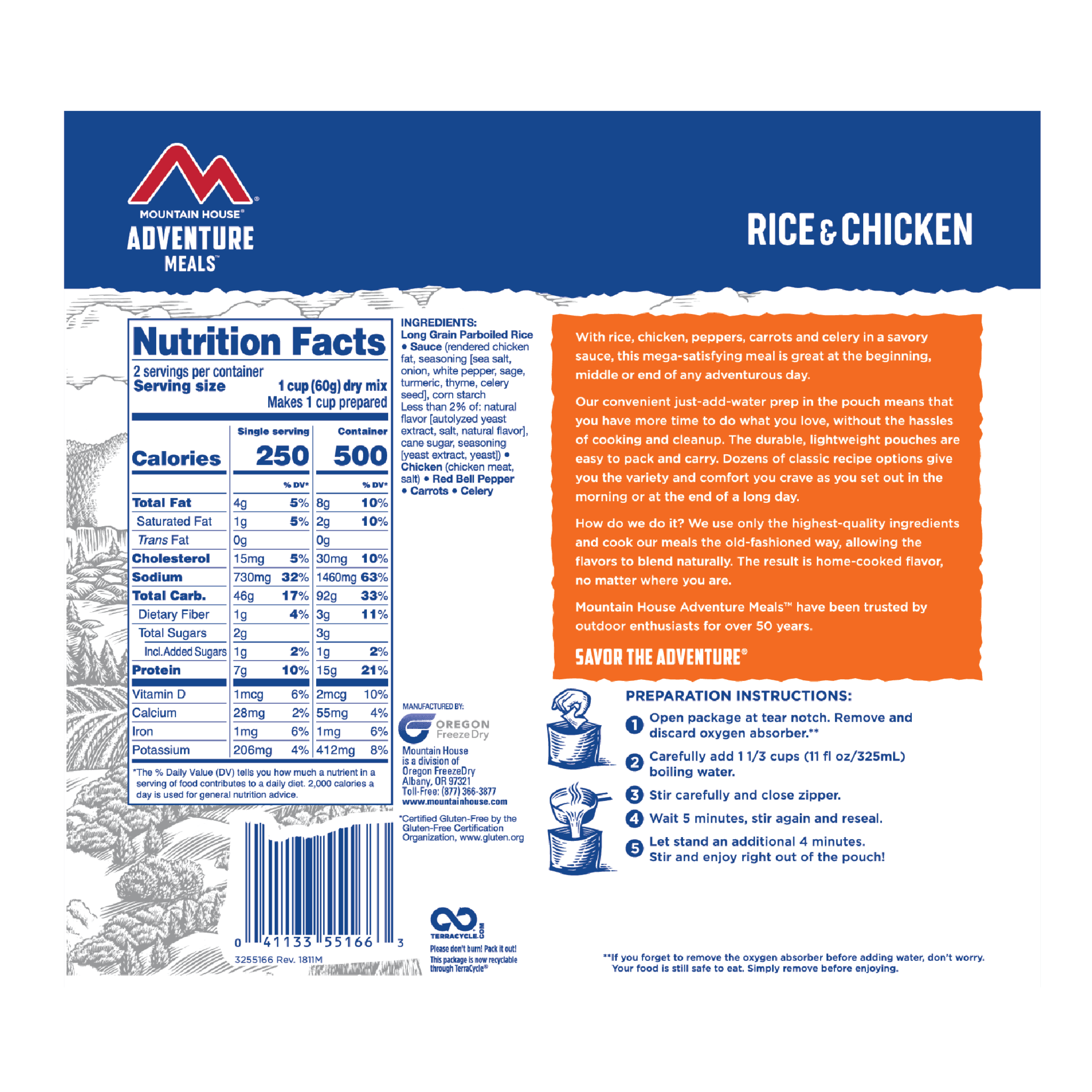 Mountain House Rice and Chicken 2021 -(GF)