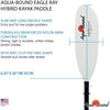 Aqua Bound MantaRay Hybrid 2-Piece White FG Blade/Posi-Lok Carbon Shaft