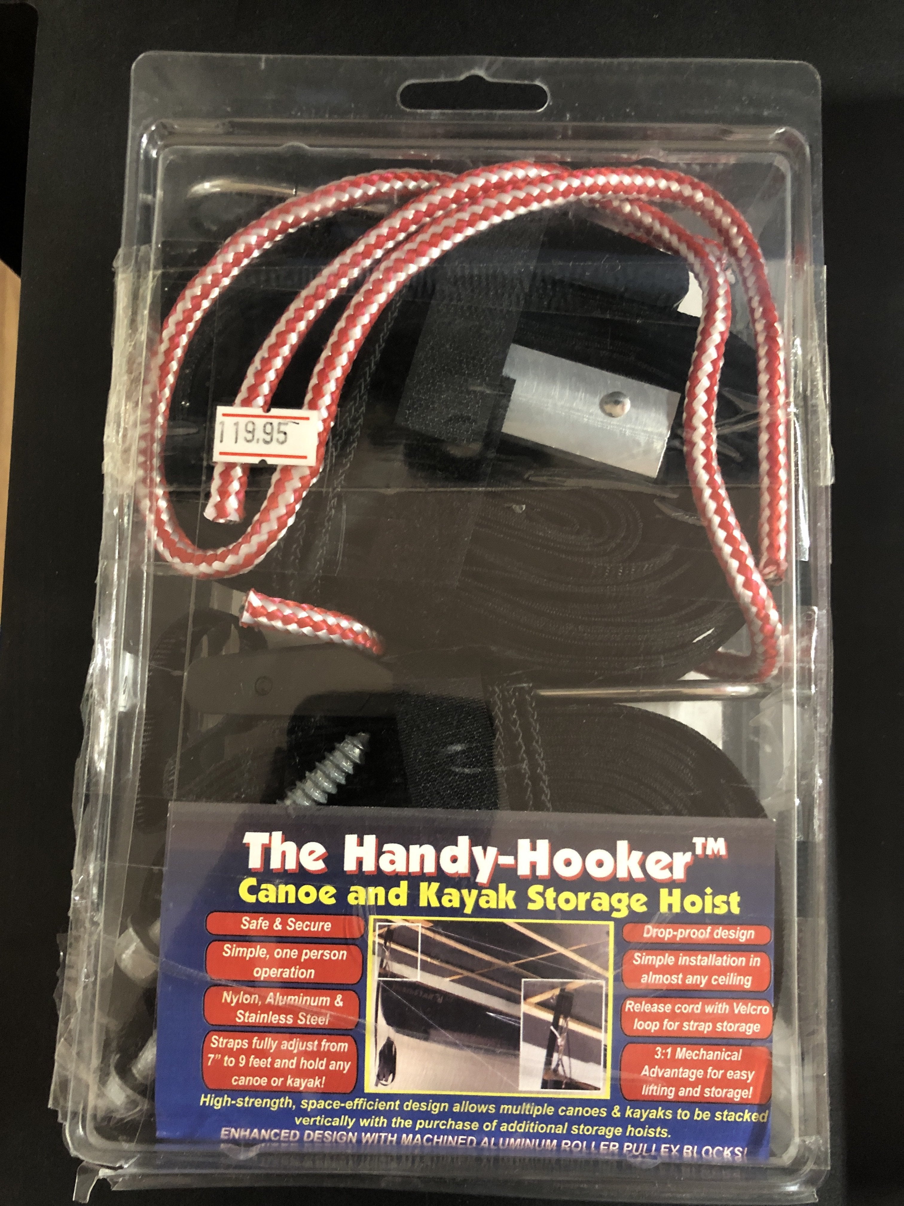 The handy-Hooker (kayak and canoe storage hoist)
